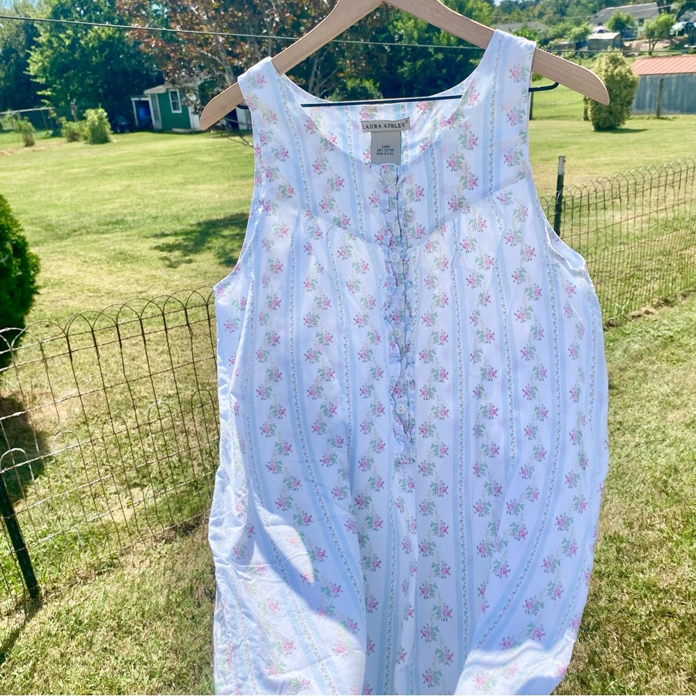 Vintage 100% Cotton Floral Nightgown